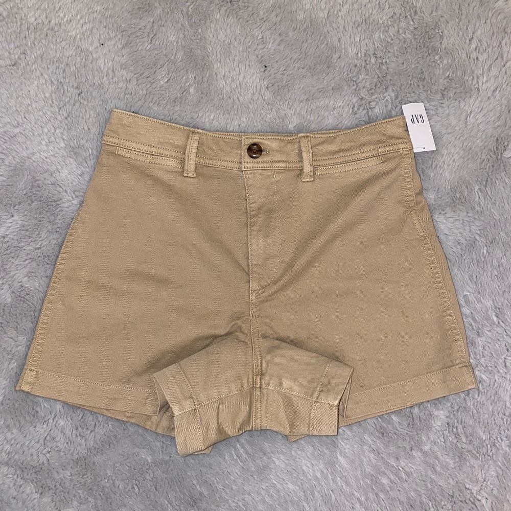 Women Gap Light Brown Khaki Shorts